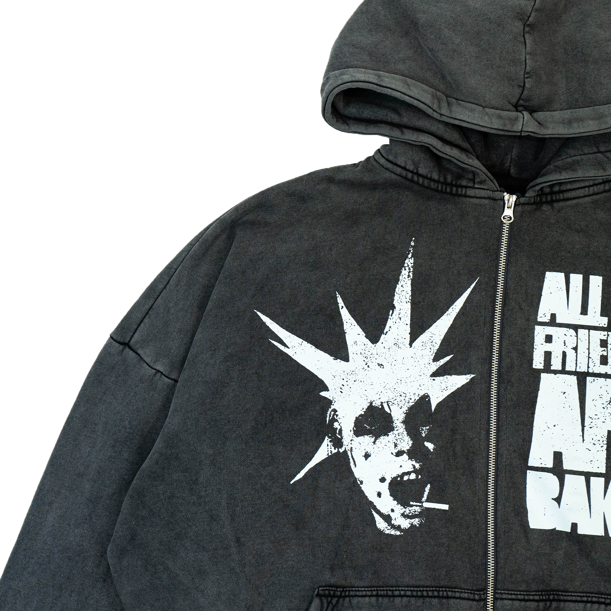 Baked Friends Stone Washed Zip Hoodie